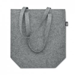 Filcowa torba na zakupy RPET dark grey, grey reklamowy z nadrukiem logo, Sekundo.pl