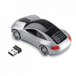 Bezprzewodowa mysz, samochód matt silver reklamowy z nadrukiem logo, Sekundo.pl