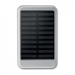 Aluminiowy powerbank z panelem solarnym 4000 mAh odzież reklamowa z nadrukiem logo, haft