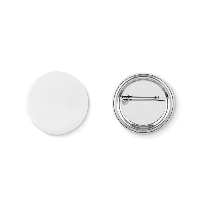 Mała przypinka button z papierowym wkładem odzież reklamowa z nadrukiem logo, haft