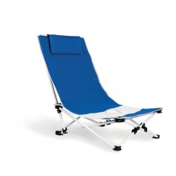 Capri. Krzesło plażowe niebieski, yellow reklamowy z nadrukiem logo, Sekundo.pl