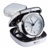 Zegar biurkowy z budzikiem odzież reklamowa z nadrukiem logo, haft sekundo.pl evesti.pl