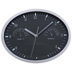 Zegar ścienny biały, czarny reklamowy z nadrukiem logo, Sekundo.pl