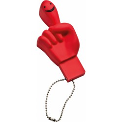 Pendrive 8GB CrisMa Smile Hand czerwony reklamowy z nadrukiem logo, Sekundo.pl