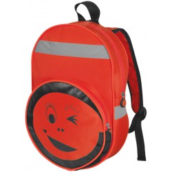 Plecak dla dzieci CrisMa czerwony, żółty, jasnoniebieski reklamowy z nadrukiem logo