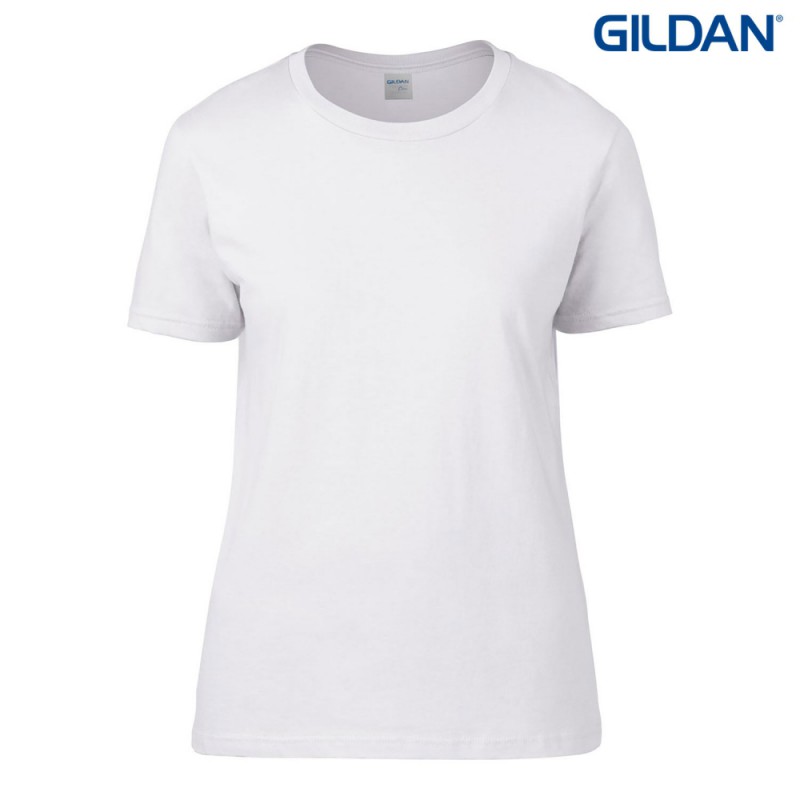 T-shirt damski Premium (GIL4100) odzież reklamowa z nadrukiem logo, haft sekundo.pl