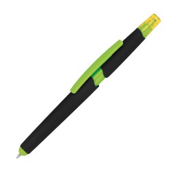 Długopis plastikowy do ekranów dotykowych z zakreślaczem pomarańczowy, żółty, różowy