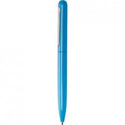 Długopis metalowy - aluminiowy biały, jasnoniebieski reklamowy z nadrukiem logo