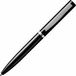 Zestaw piśmienny metalowy długopis i pióro kulkowe szary, czarny reklamowy z nadrukiem
