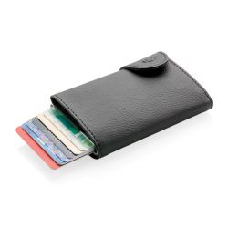 Etui na karty kredytowe i portfel C-Secure, ochrona RFID czarny, srebrny reklamowy z