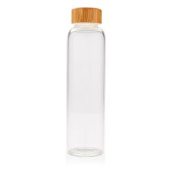 Szklana butelka sportowa 550 ml w pokrowcu odzież reklamowa z nadrukiem logo, haft