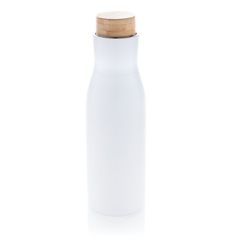 Próżniowa butelka sportowa 500 ml Clima biały reklamowy z nadrukiem logo, Sekundo.pl