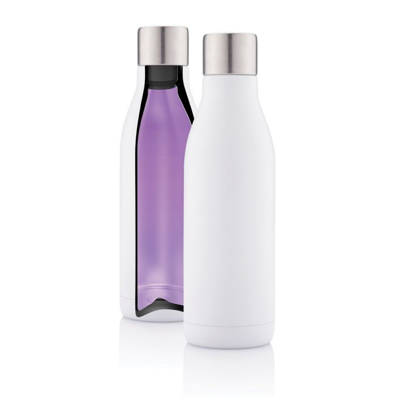 Butelka próżniowa 500 ml ze sterylizatorem biały reklamowy z nadrukiem logo, Sekundo.pl