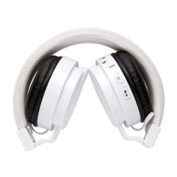 Bezprzewodowe słuchawki nauszne, składane odzież reklamowa z nadrukiem logo, haft