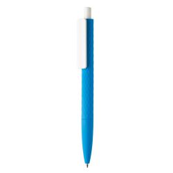 Długopis X3 niebieski, biały reklamowy z nadrukiem logo, Sekundo.pl