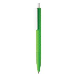Długopis X3 zielony, biały reklamowy z nadrukiem logo, Sekundo.pl