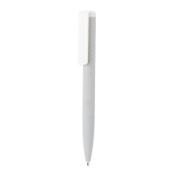 Długopis X7 szary, biały reklamowy z nadrukiem logo, Sekundo.pl