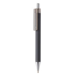 Długopis X9, touch pen szary reklamowy z nadrukiem logo, Sekundo.pl