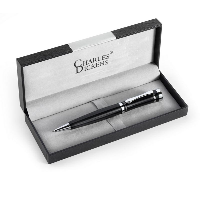 Długopis Charles Dickens w pudełku odzież reklamowa z nadrukiem logo, haft sekundo.pl