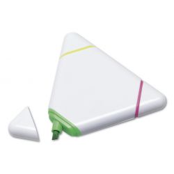 Zakreślacz "trójkąt" biały reklamowy z nadrukiem logo, Sekundo.pl