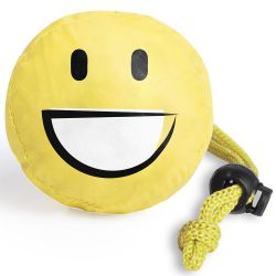 Torba poliestrowa, składana, "uśmiechnięta buzia" odzież reklamowa z nadrukiem logo, haft