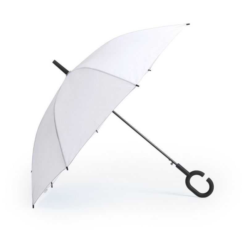 Wiatroodporny parasol automatyczny, rączka C odzież reklamowa z nadrukiem logo, haft