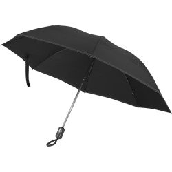 Odwracalny, składany parasol automatyczny czarny, granatowy reklamowy z nadrukiem logo