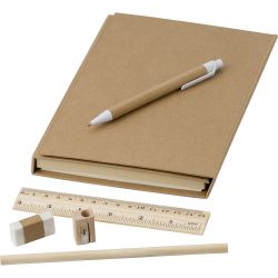 Teczka konferencyjna, notatnik, linijka, długopis, ołówki, temperówka, gumka do mazania