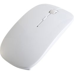 Bezprzewodowa mysz komputerowa biały, czarny reklamowy z nadrukiem logo, Sekundo.pl