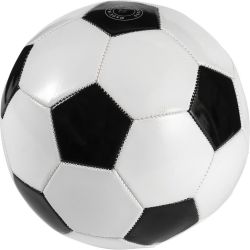 Piłka nożna czarno-biały reklamowy z nadrukiem logo, Sekundo.pl