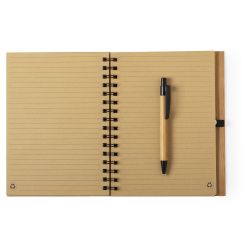 Bambusowy notatnik B7, długopis odzież reklamowa z nadrukiem logo, haft sekundo.pl