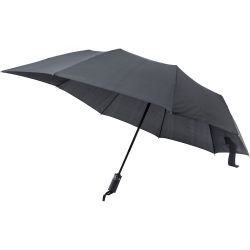 Wiatroodporny parasol automatyczny, składany czarny, niebieski reklamowy z nadrukiem
