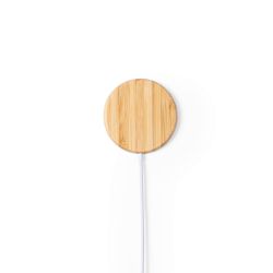 Magnetyczna bambusowa ładowarka bezprzewodowa 10W odzież reklamowa z nadrukiem logo, haft