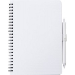 Antybakteryjny notatnik ok. A5 z długopisem odzież reklamowa z nadrukiem logo, haft