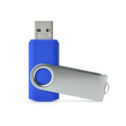Pamięć USB 3.0 TWISTER 16 GB czarny, niebieski reklamowy z nadrukiem logo, Sekundo.pl