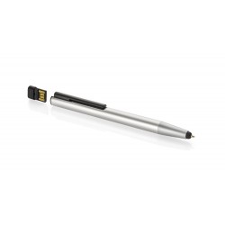 Długopis touch z pamięcią USB MEMORIA 8 GB czarny, srebrny reklamowy z nadrukiem logo