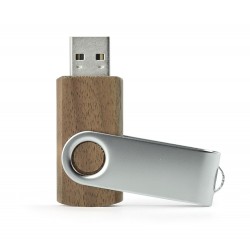 Pamięć USB TWISTER WALNUT 8 GB brązowy reklamowy z nadrukiem logo, Sekundo.pl