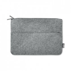 Torba na laptopa z filcu RPET dark grey, grey reklamowy z nadrukiem logo, Sekundo.pl