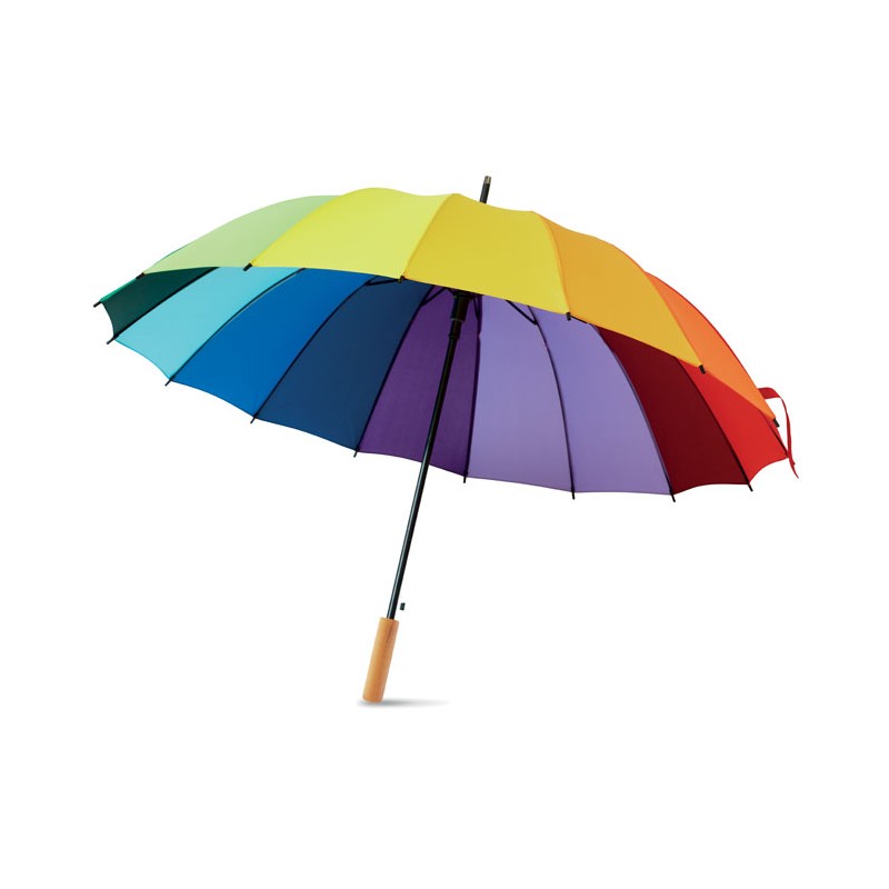 Tęczowy parasol 27 cali odzież reklamowa z nadrukiem logo, haft sekundo.pl evesti.pl