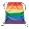 Tęczowa torba, worek na zakupy z RPET multicolour reklamowy z nadrukiem logo, Sekundo.pl