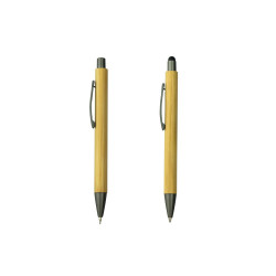 Zestaw piśmienny, bambusowy długopis touch pen i ołówek mechaniczny odzież reklamowa z