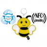 Pluszowa pszczoła RPET z chipem NFC, brelok | Zibee odzież reklamowa z nadrukiem logo