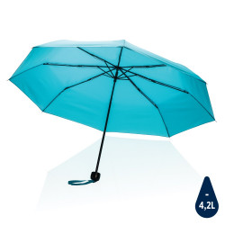 Mały parasol automatyczny 21" Impact AWARE rPET niebieski reklamowy z nadrukiem logo