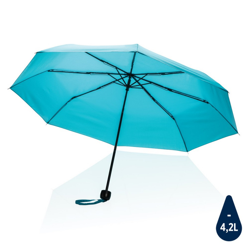 Mały parasol automatyczny 21" Impact AWARE rPET odzież reklamowa z nadrukiem logo, haft