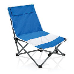 Krzesło plażowe niebieski reklamowy z nadrukiem logo, Sekundo.pl