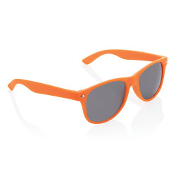 Okulary przeciwsłoneczne UV400 pomarańczowy, czarny reklamowy z nadrukiem logo, Sekundo.pl