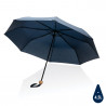 Mały bambusowy parasol 20.5" Impact AWARE rPET niebieski reklamowy z nadrukiem logo