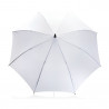 Bambusowy parasol automatyczny 23" Impact AWARE rPET biały reklamowy z nadrukiem logo