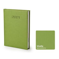 Kalendarz A5 Vivella Dzienny jasnozielony zielony jasny reklamowy z nadrukiem logo